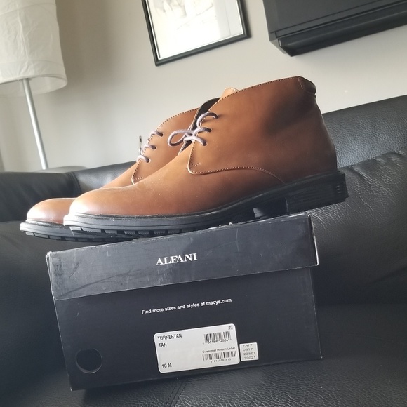 NEW Mens Alfani Lace Up Boots Authentic